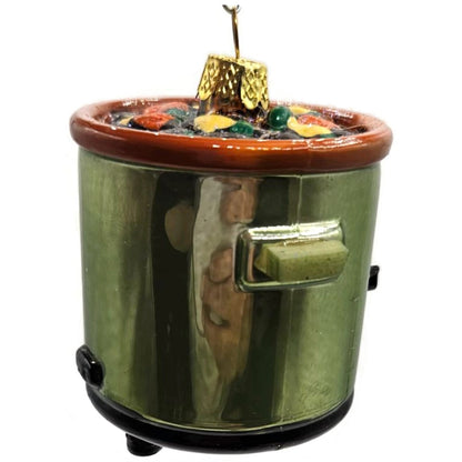 Crock Pot Slow Cooker Kitchen Ornament Cody Foster Glass Christmas Decoration