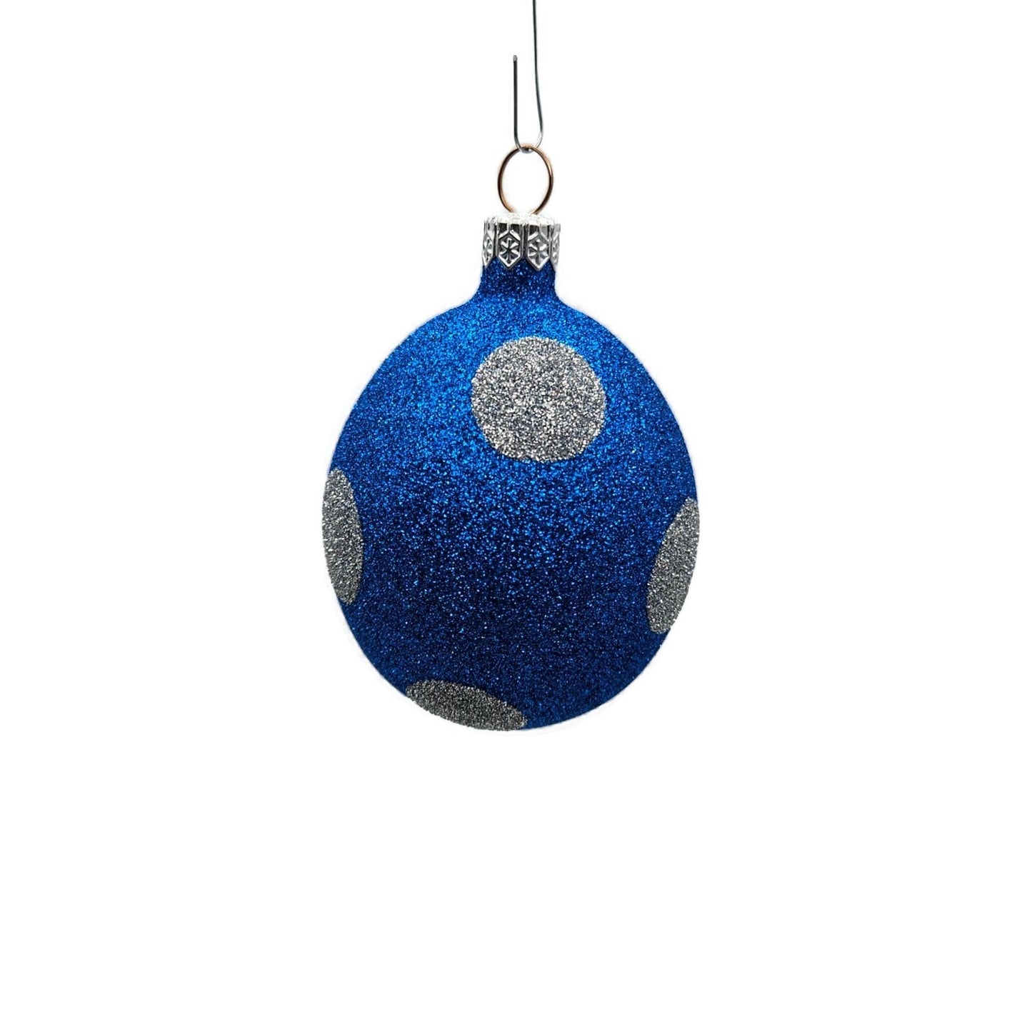 Patricia Breen Eggs Set of 3 Purple Blue Silver Easter Christmas Tree Ornament