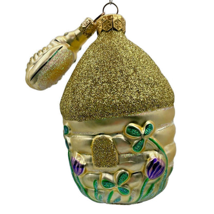 Patricia Breen Clover Beeskep and Bee Glittered Wings Spring Christmas Ornament
