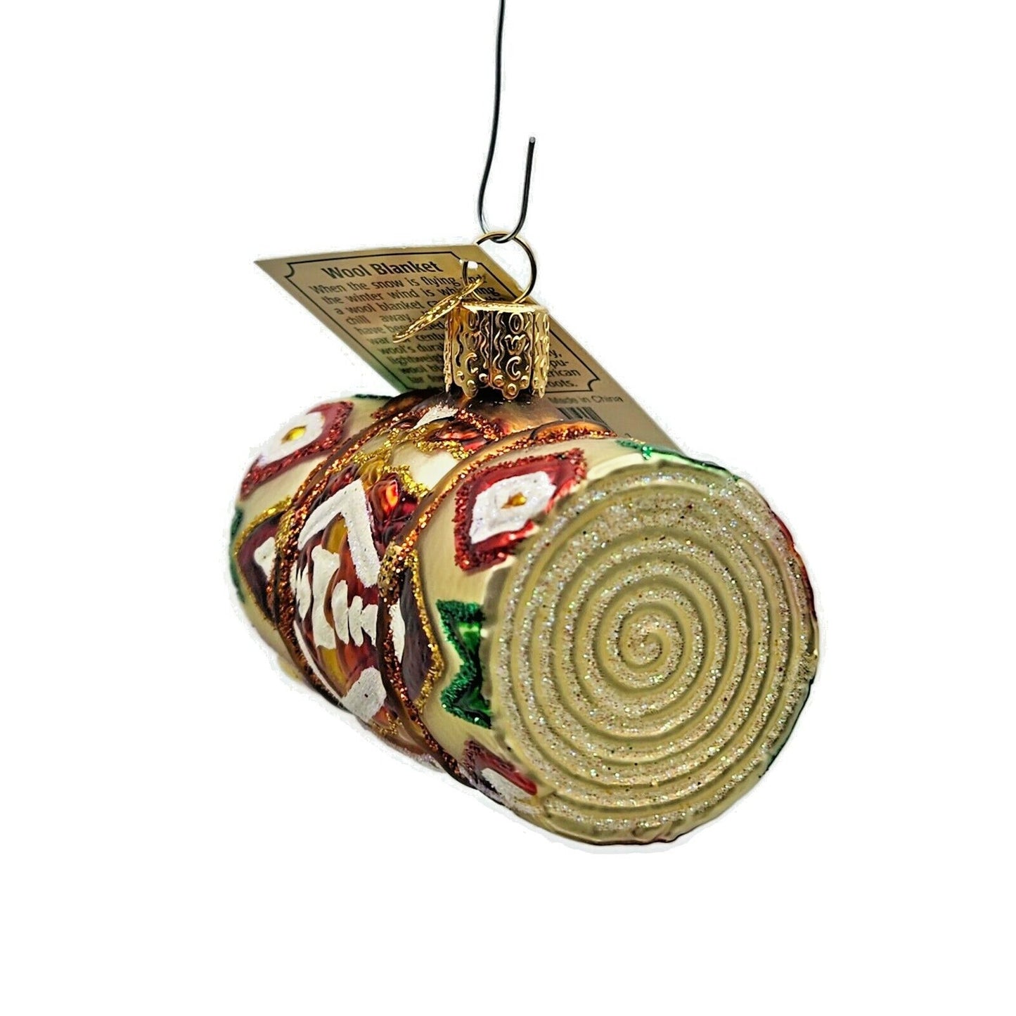 Old World Christmas Wool Blanket Christmas Holiday Tree Ornament OWC 32394