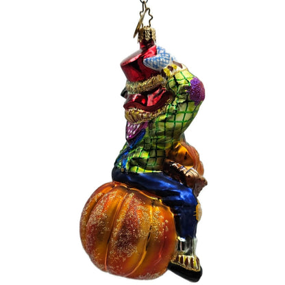 Christopher Radko Pumpkin Patch Pal Plaid Scarecrow Halloween Christmas Ornament