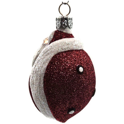 Patricia Breen Santa Ladybug White Red Glittered Christmas Tree Ornament