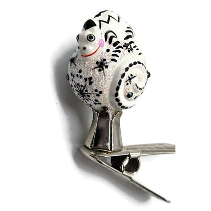 Patricia Breen Petite Miniature Chameleon Snowflakes Pearl Christmas Ornament