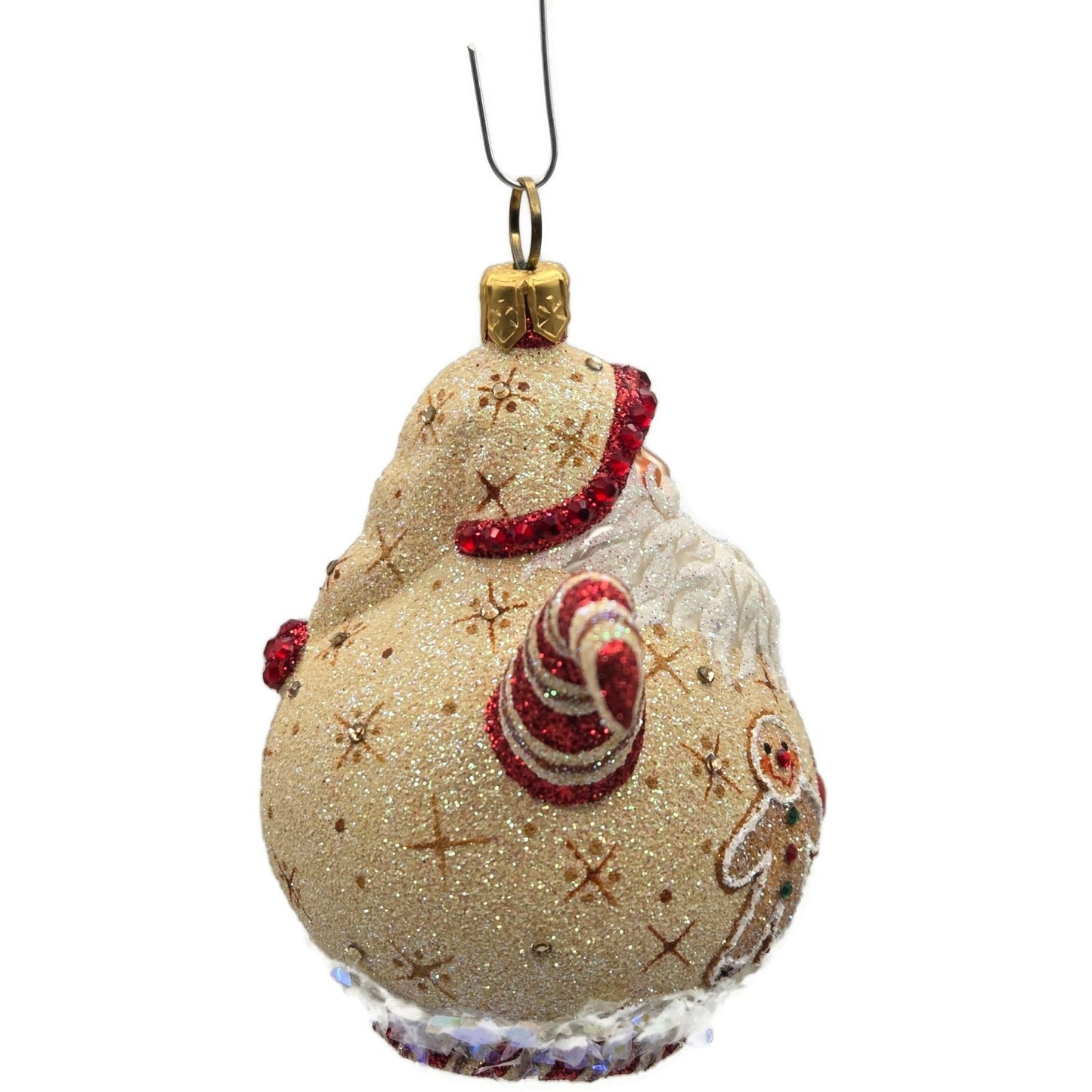 Patricia Breen And Cream Too Gingerbread Santa Snowflakes Christmas Ornament
