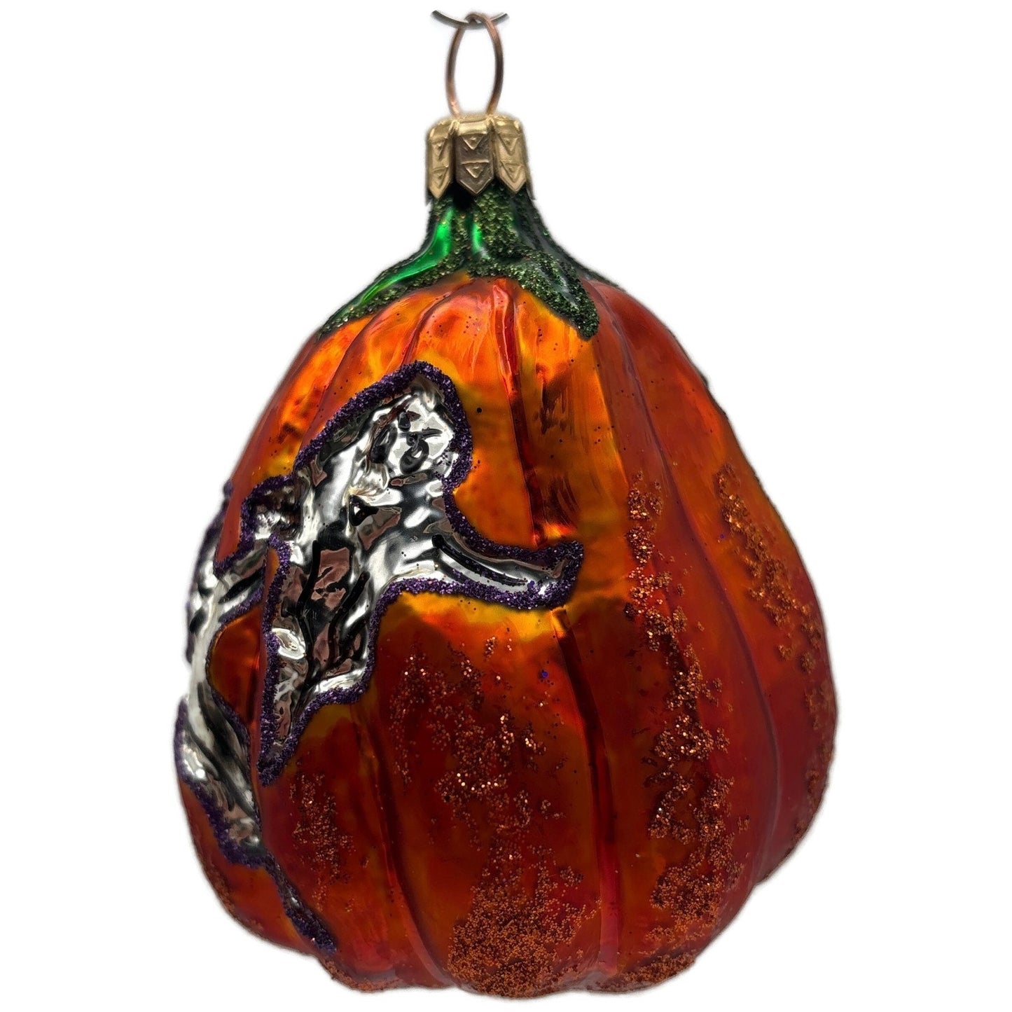Slavic Treasures Ghastly Gilbert Orange Pumpkin Halloween Ornament 01-449-A