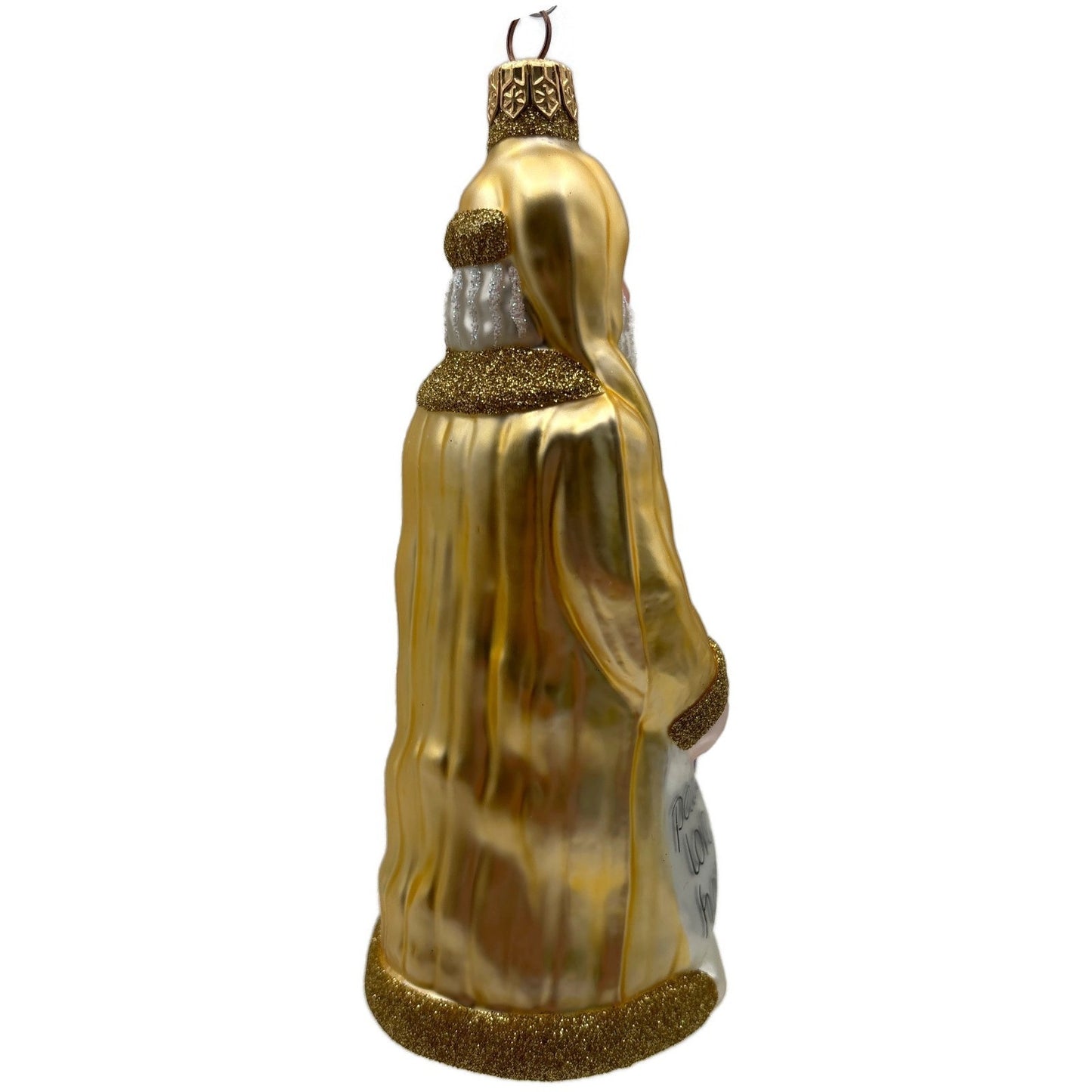 Patricia Breen Gift of the Season Gold Purple Bag Santa Claus Christmas Ornament