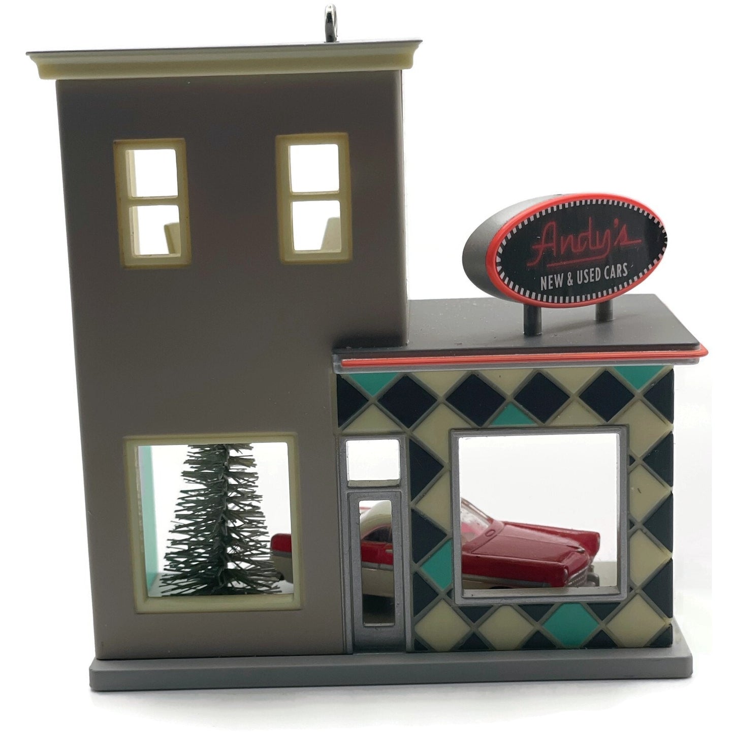 Hallmark Andys Car Lot Nostalgic Houses Shops 2014 Christmas Keepsake Ornament