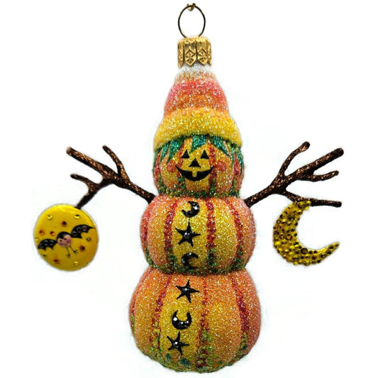 Patricia Breen Jolly Pumpkin Jack O Lantern Moon Striped Halloween Ornament 2917