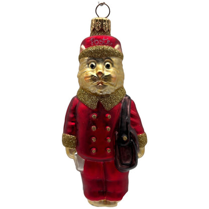 Patricia Breen Le Postal Cat Red Hearts Valentines Christmas Tree Ornament