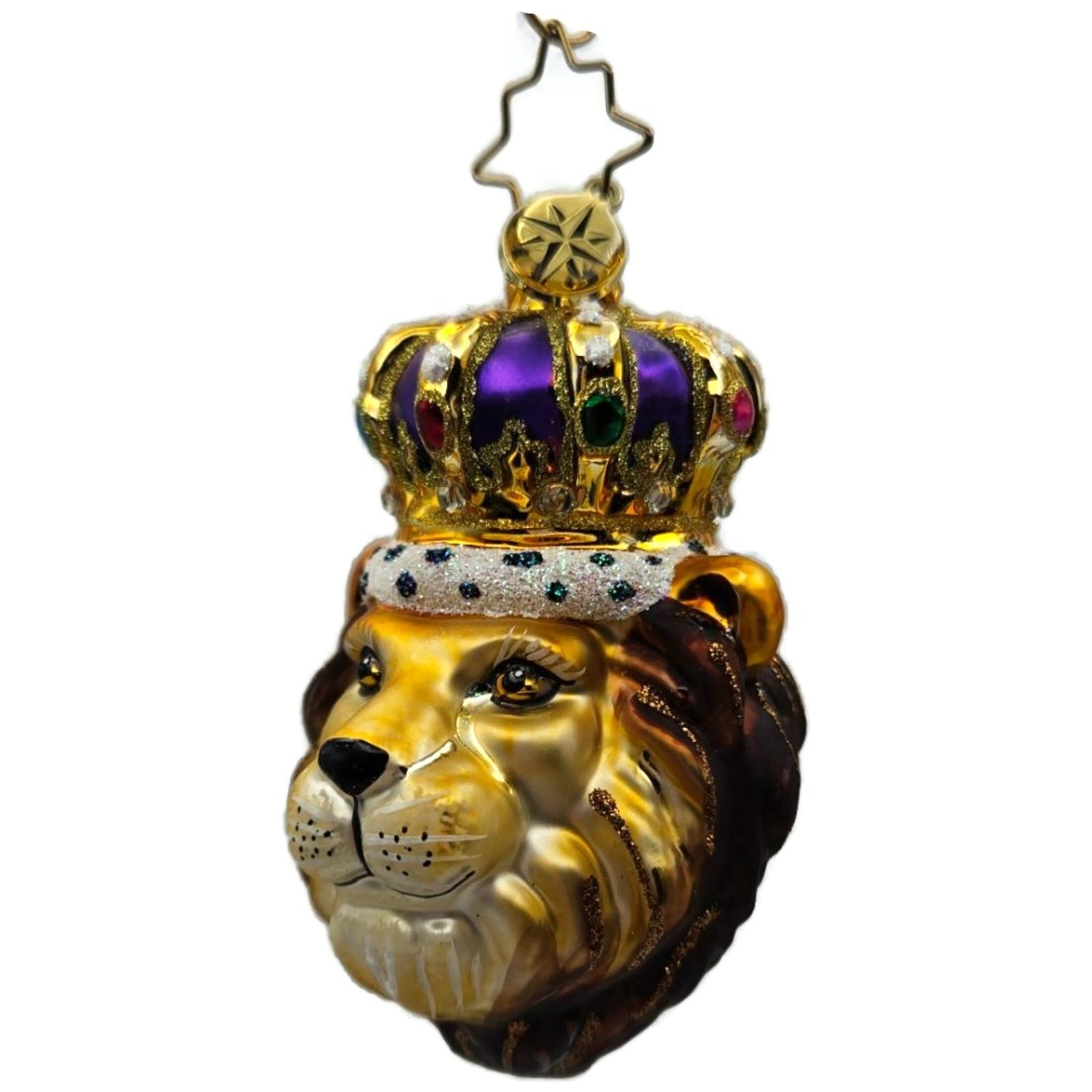 Christopher Radko Roaring Royalty Gem Lion King Christmas Tree Ornament 1020654