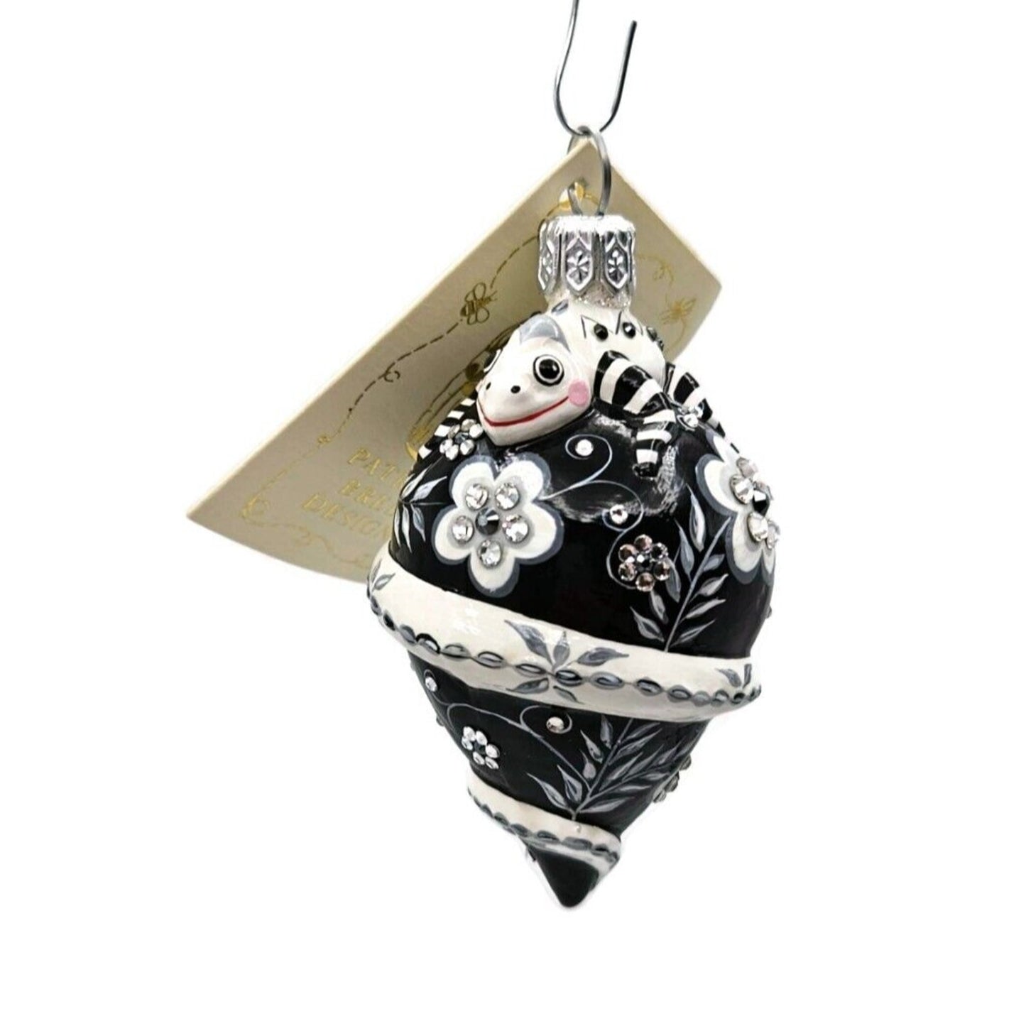 Patricia Breen Topping Chameleon Zalipie Black Spring Christmas Tree Ornament