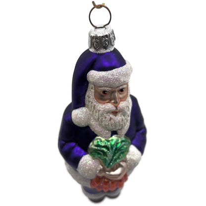 Patricia Breen A Snack For Rudolph Purple Glittered Hat Christmas Tree Ornament