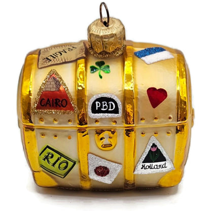 Patricia Breen Bon Voyage Gold Atlanta Cairo Rio Travel Christmas Tree Ornament