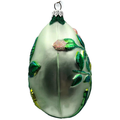 Patricia Breen Chrysalis Egg Insect Green Flowers Easter Christmas Tree Ornament