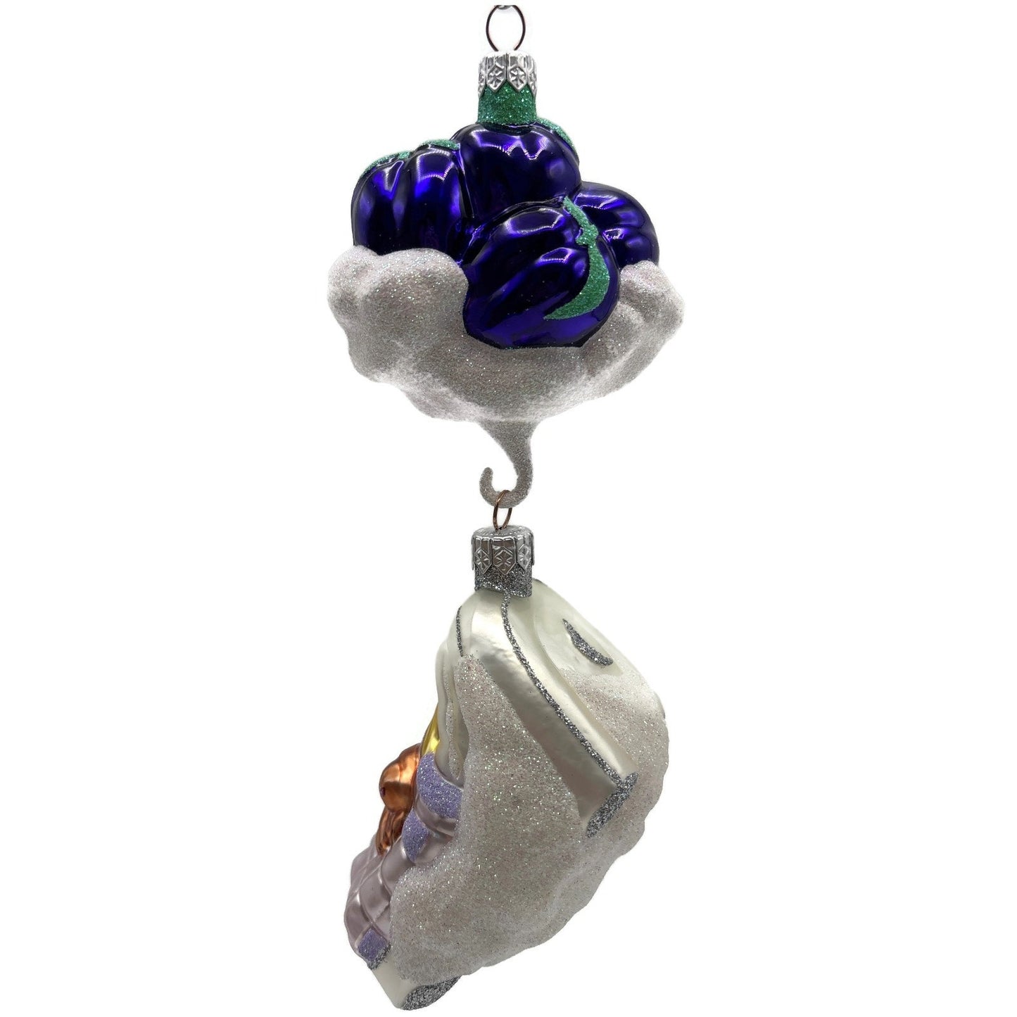 Patricia Breen Visions Of Sugar Plums Purple Plums Shiny Bear Christmas Ornament