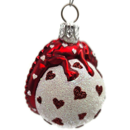 Patricia Breen Miniature Chameleon Surprise Hearts Valentines Christmas Ornament