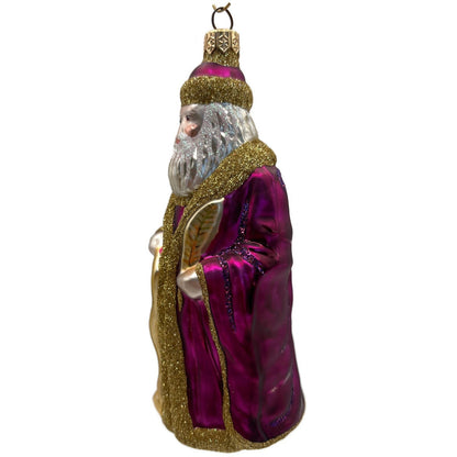 Patricia Breen Making His List Fuchsia Santa Claus Christmas Tree Ornament