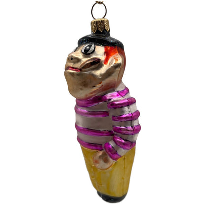Christopher Radko Mugsy Stripe Glass Limited Edition Christmas Ornament 95-183-0
