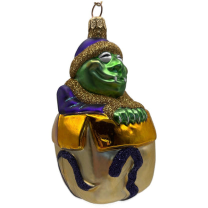 Patricia Breen Mmmonster Present Purple Gold Green Halloween Christmas Ornament