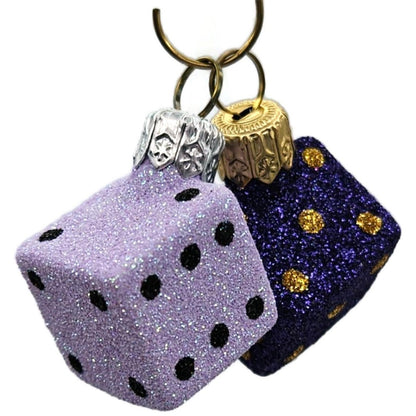 Patricia Breen Dice Pair Purple Lavender Christmas Complimentary Ornament CATZ