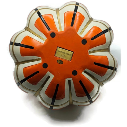 MacKenzie-Childs Parchment Check Pumpkin Halloween Plaid Orange Black