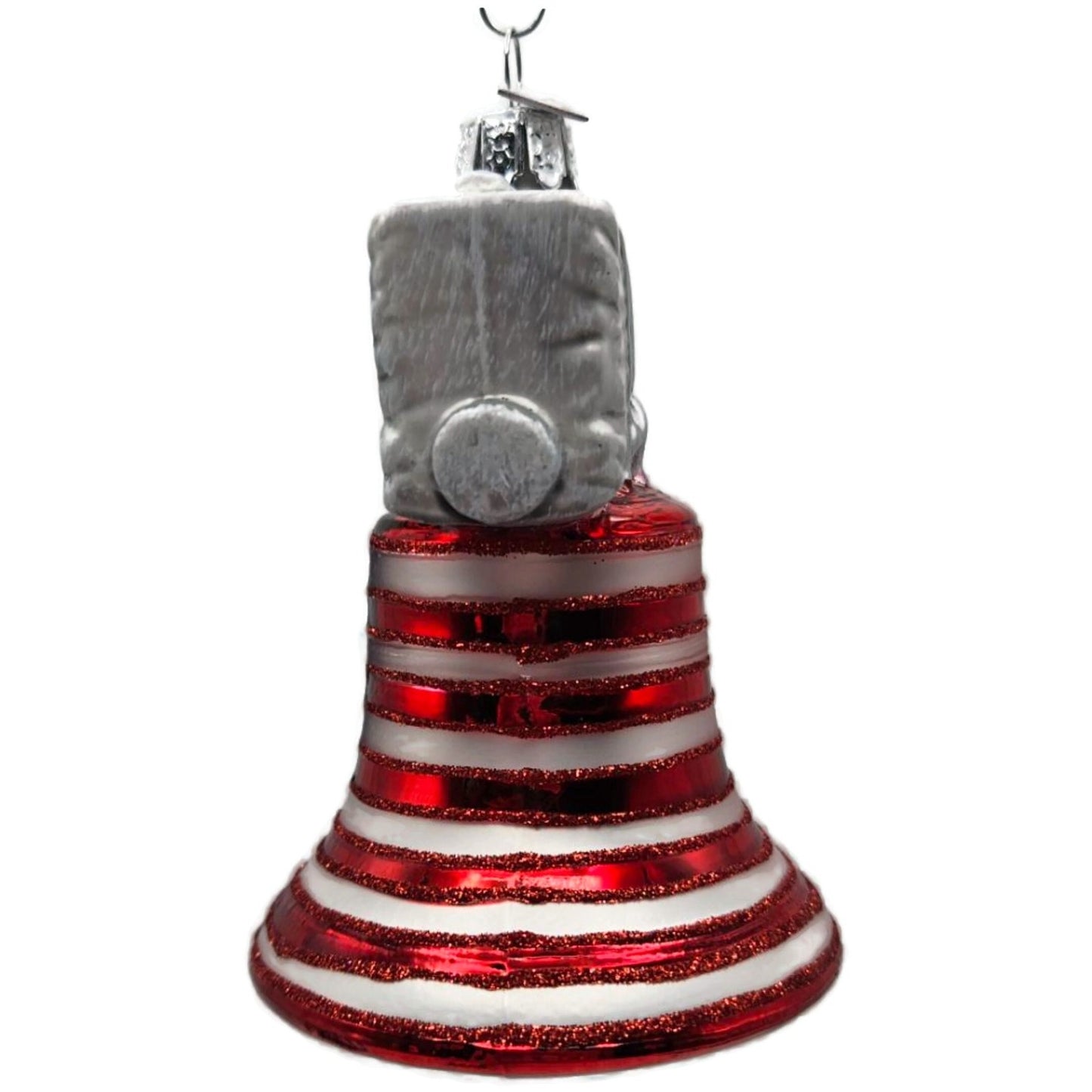 Liberty Bell Patriotic July 4th Christmas Ornament Kurt Adler Noble Gems Red