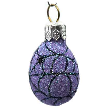 Patricia Breen Miniature Egg Spider Web Purple Halloween Christmas Tree Ornament