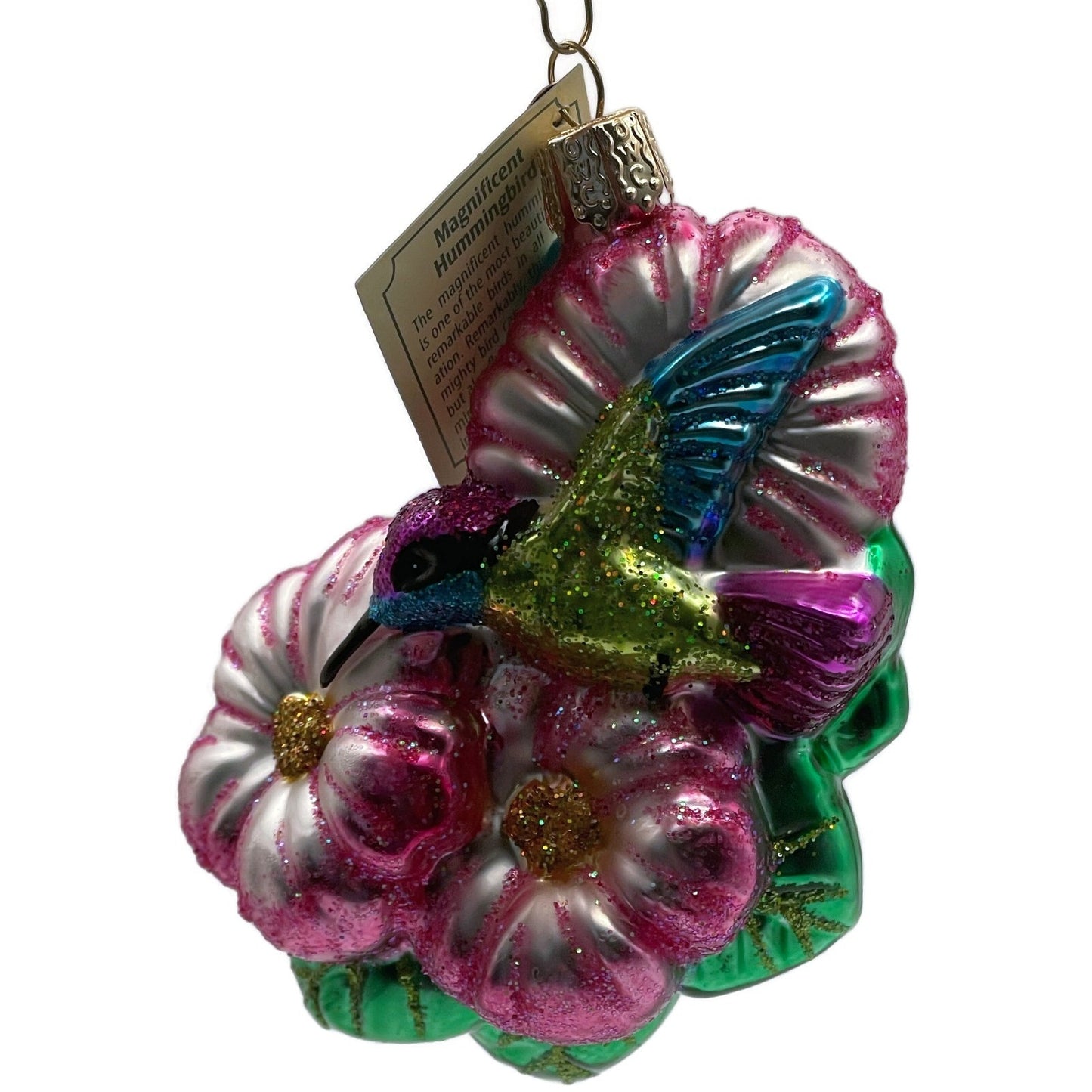 Magnificent Hummingbird Ornament Floral Christmas Tree OWC Old World Christmas