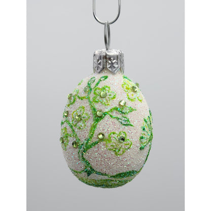 Patricia Breen Miniature Egg Chinoiserie Fan Peridot Easter Holiday Ornament