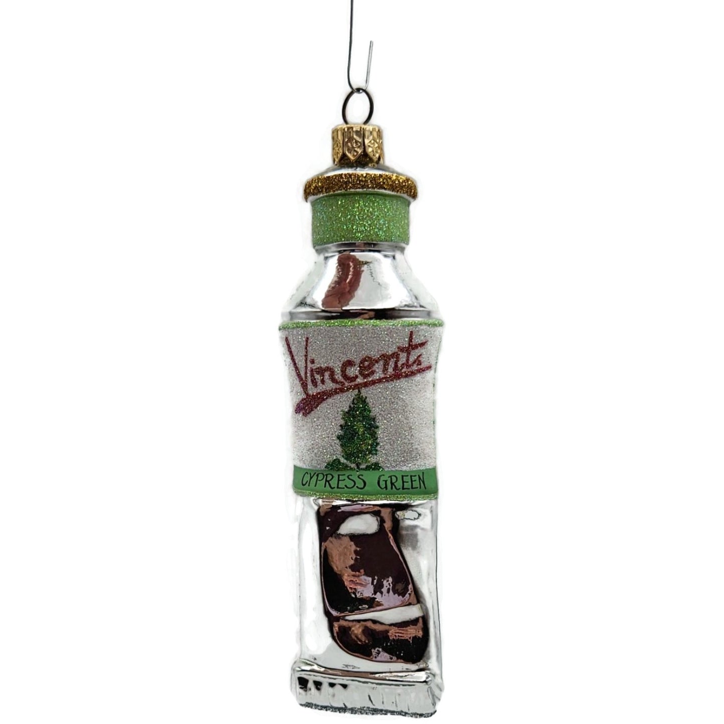 Patricia Breen PB Paints Vincent Cypress Green Single Tree Christmas Ornament