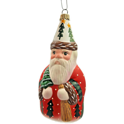 Vaillancourt Folk Art Starlight Santa Claus 1997 Snow Christmas Tree Ornament