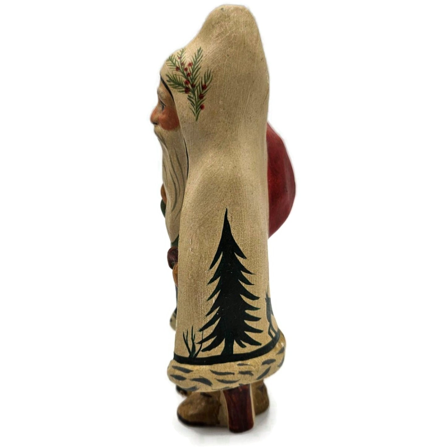 Vaillancourt Scherenschnitte Father Christmas Chalkware Folk Art Figurine 3599