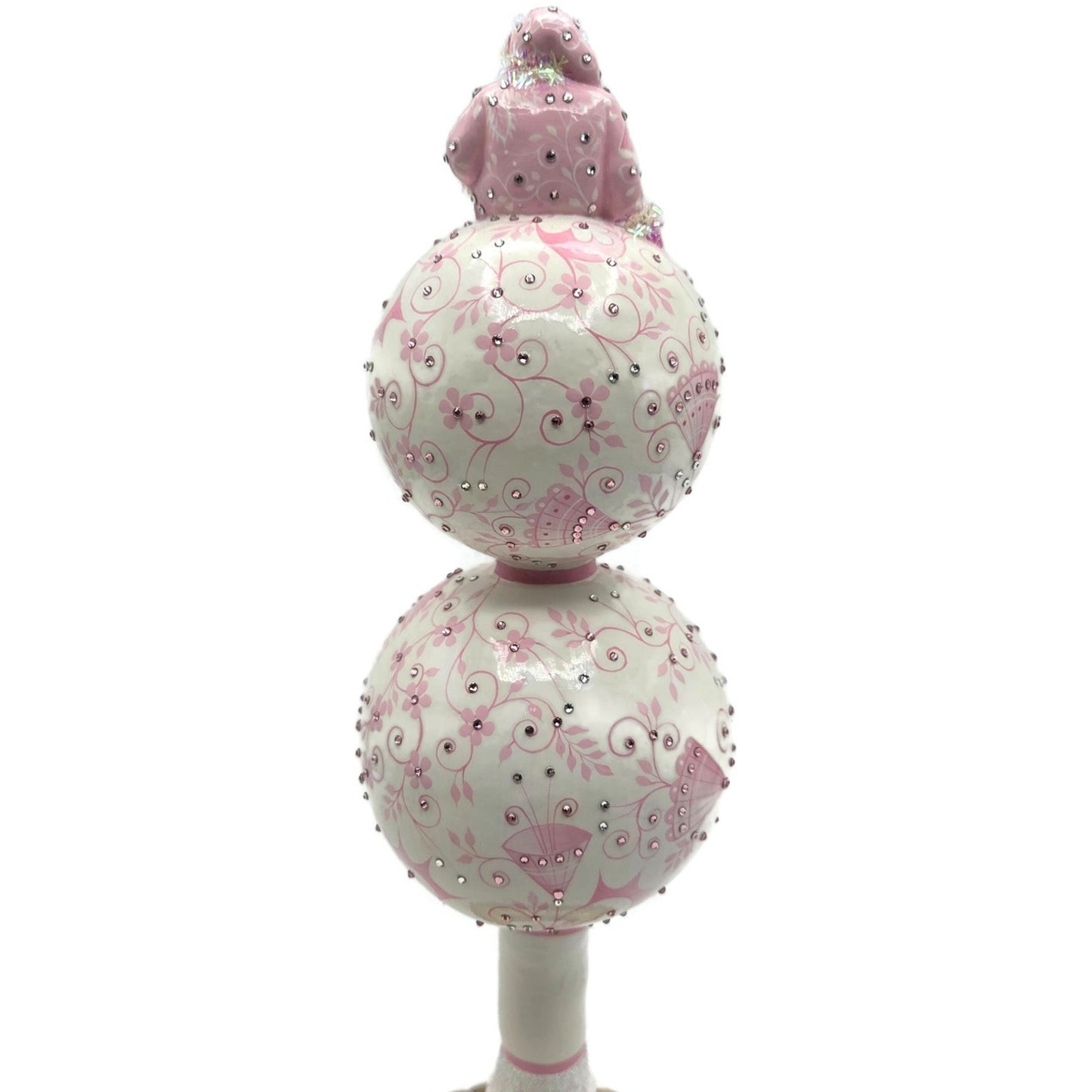 Patricia Breen Summit Finial Chinoiserie Pink Spring Christmas Tree Topper CATZ