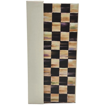 Mackenzie Childs Royal Check Blue Bunny Hostess Napkin Weight Egg Toothpick Set