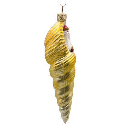 Patricia Breen Triton Santa Gold Red Sea Shell Summer Nautical Tree Ornament