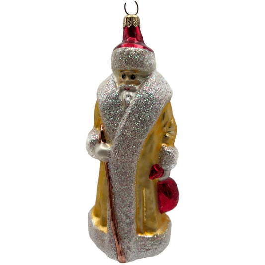 Christopher Radko Russian Santa Claus Yellow Red Christmas Ornament 91-112-1