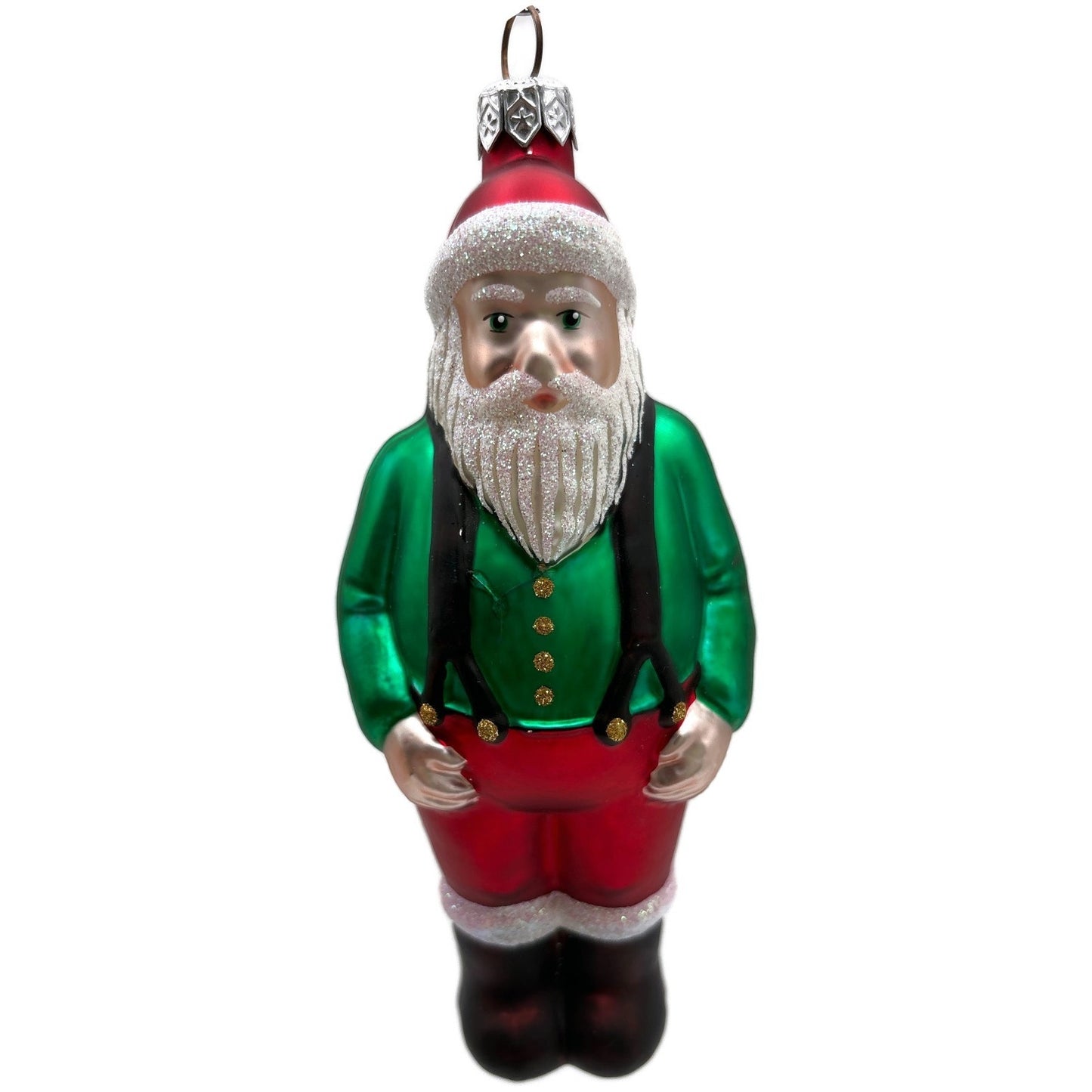 Patricia Breen Workshop Santa Green Shirt Red Pants Christmas Tree Ornament