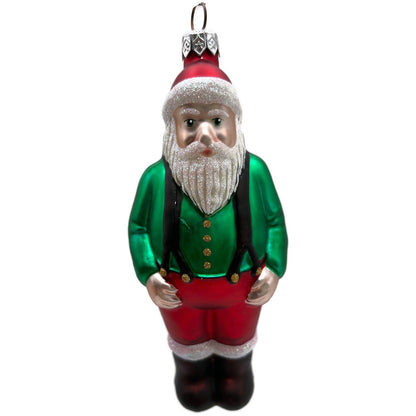 Patricia Breen Workshop Santa Green Shirt Red Pants Christmas Tree Ornament