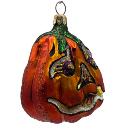 Slavic Treasures Ghastly Gilbert Orange Pumpkin Halloween Ornament 01-449-A