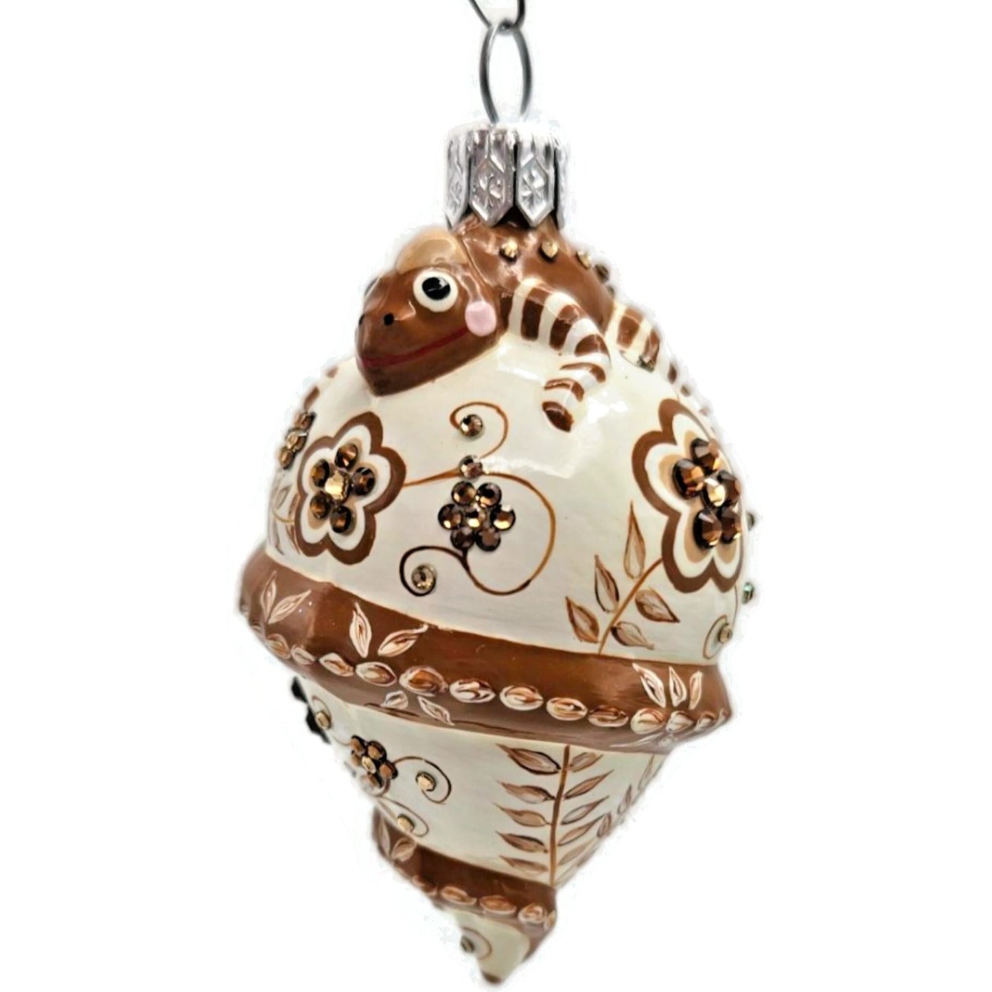 Patricia Breen Topping Chameleon Zalipie Bark Spring Christmas Tree Ornament