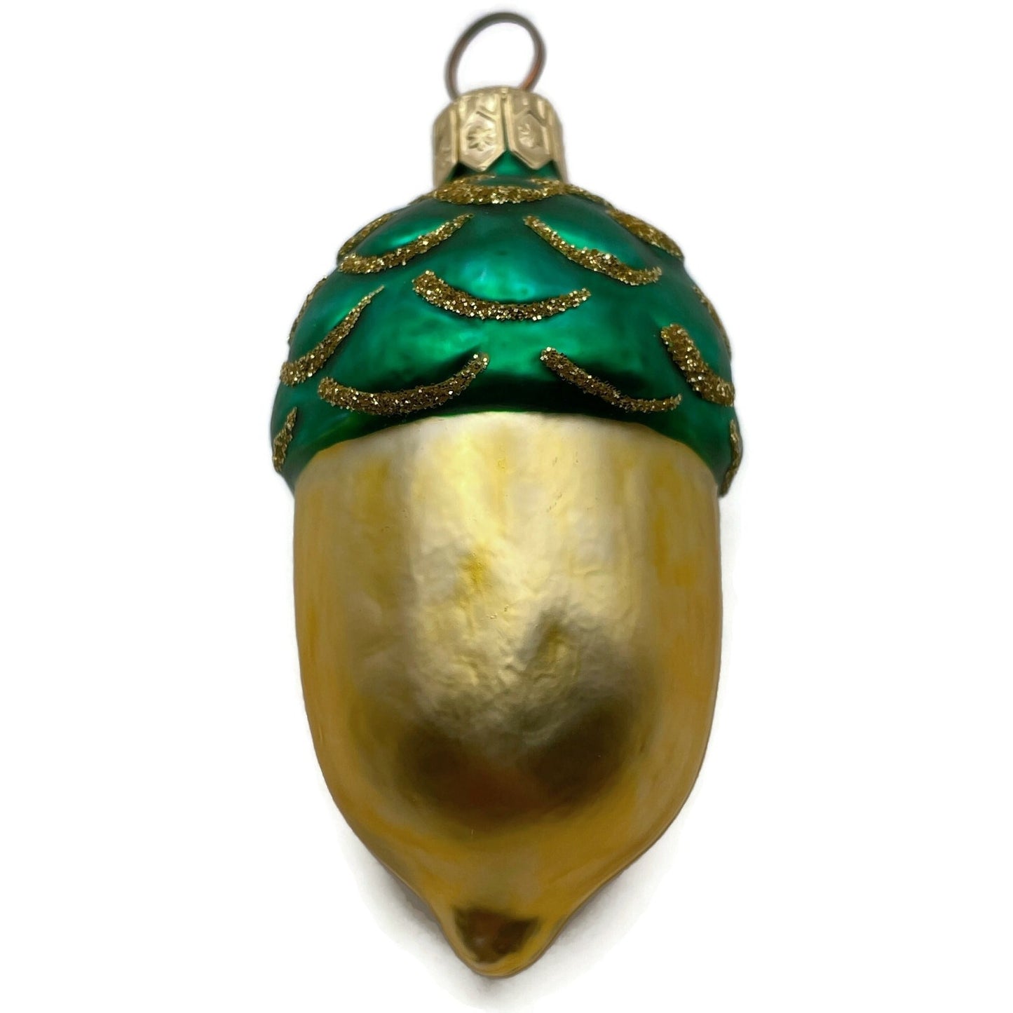 Patricia Breen Walk in the Woods Acorn Gold Green Nut Fall Holiday Ornament 9651