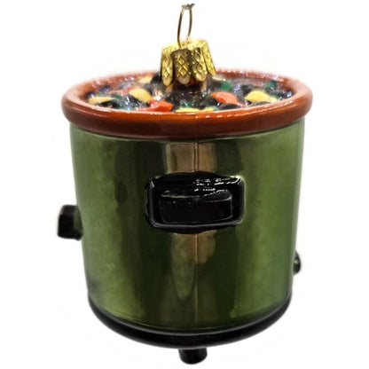 Crock Pot Slow Cooker Kitchen Ornament Cody Foster Glass Christmas Decoration