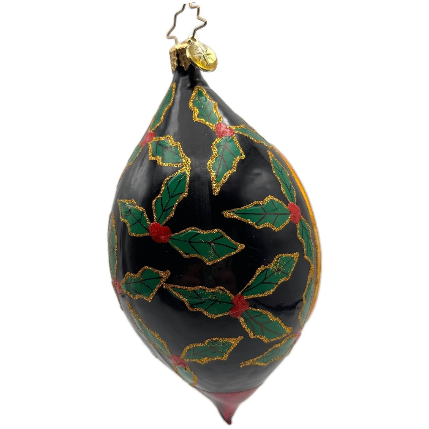 Christopher Radko Holly Jolly Christmas Santa Holiday Drop Ornament 1020956