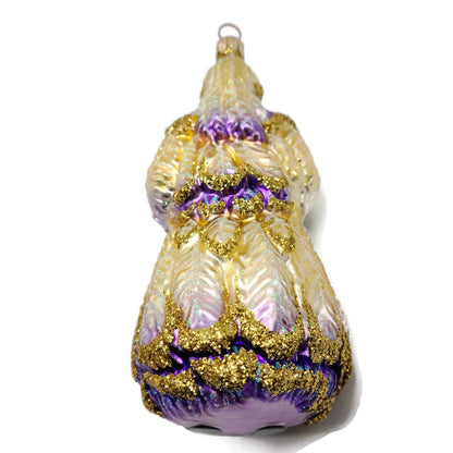 Patricia Breen Plumed Santa Claus Lavender Christmas Holiday Tree Ornament