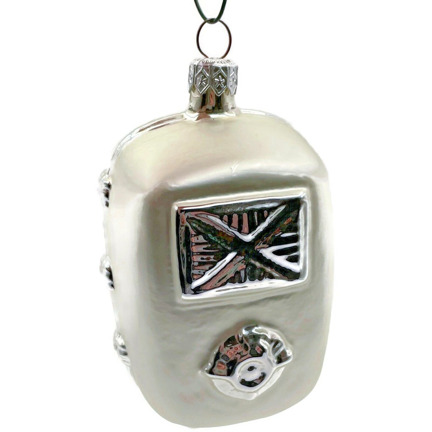 Patricia Breen Grandma Josies Fridge Pearl Silver Peace Heart Christmas Ornament