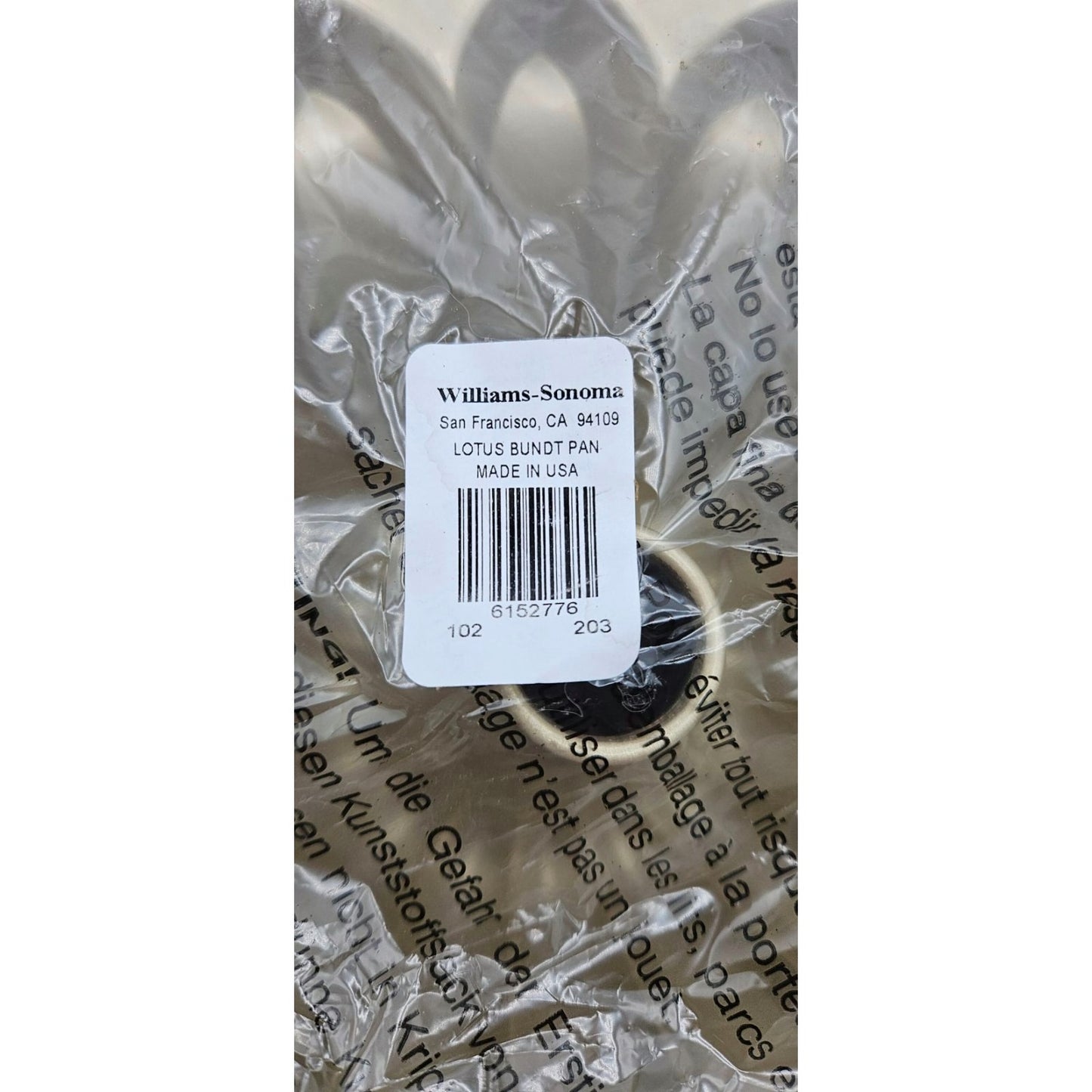 Lotus Bundt Cake Mold Pan Dessert 5 Cups Non Stick Williams Sonoma Nordic Ware