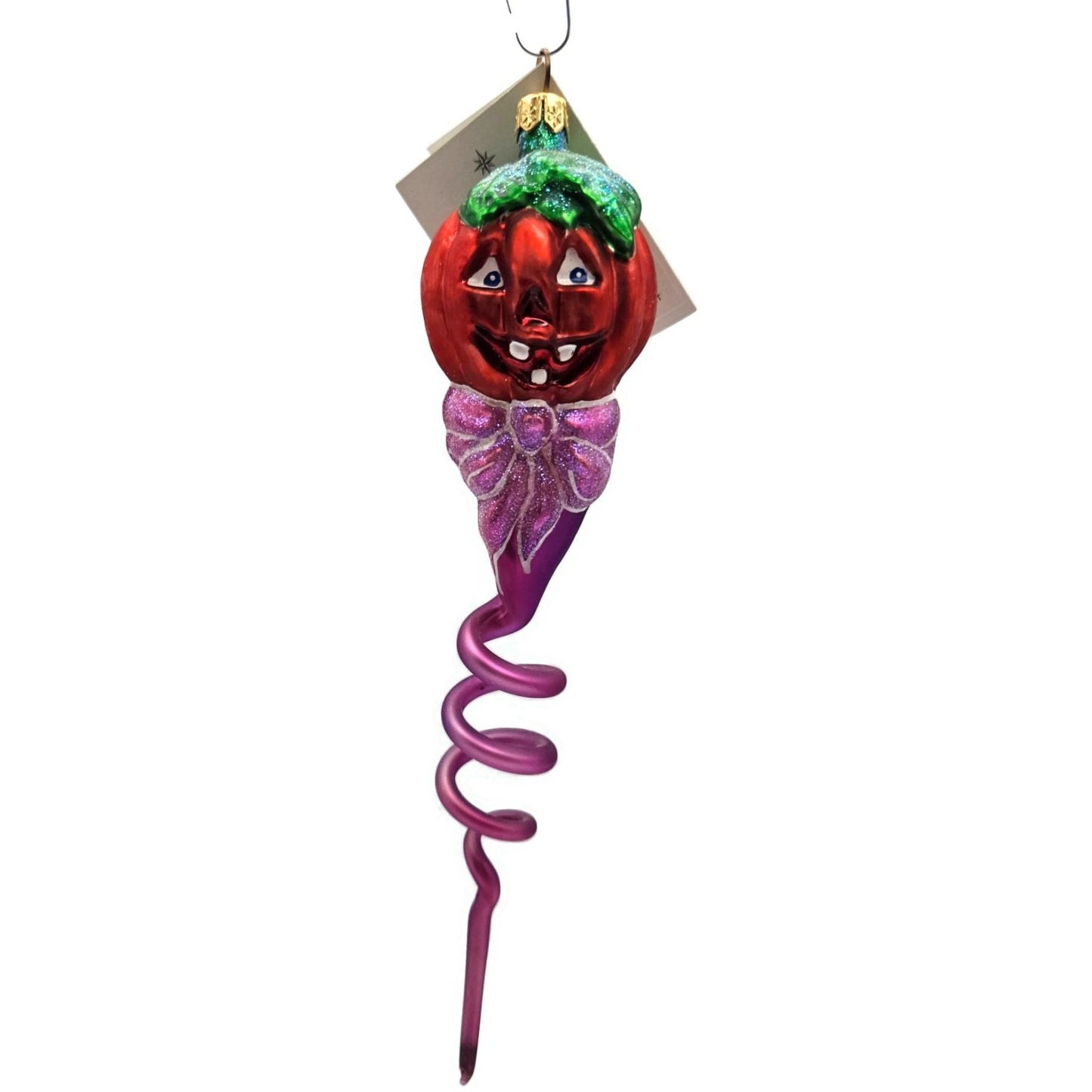 Christopher Radko Pumpkin Twist Swirl Halloween Christmas Tree Ornament 99-070-0