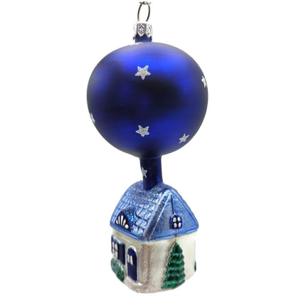 Patricia Breen Night House Blue Moons Stars Christmas Tree Ornament