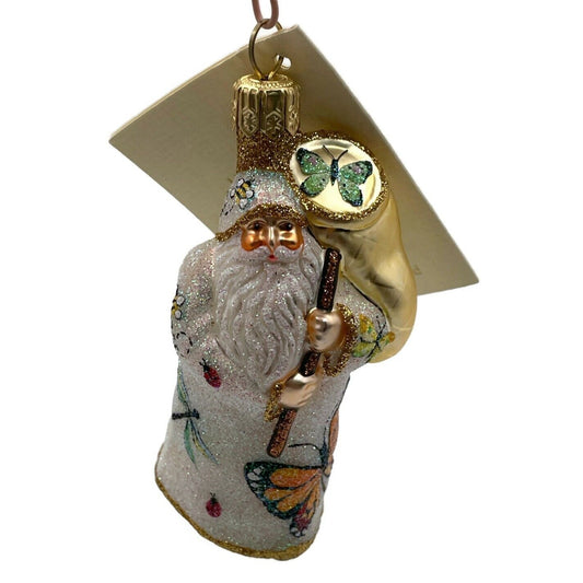 Patricia Breen Miniature Santa for Vera Pearl Butterfly Spring Holiday Ornament