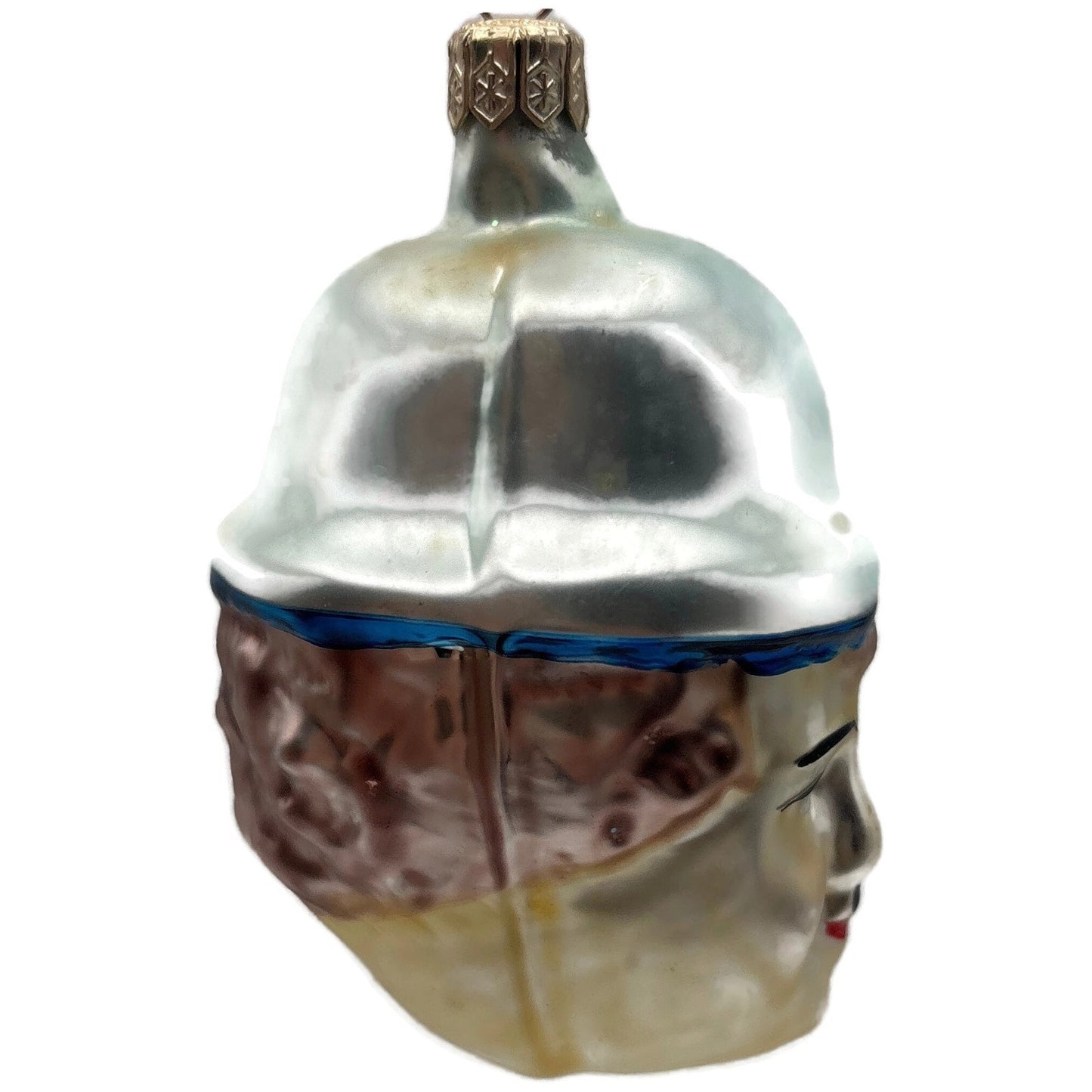 Christopher Radko Charlie Chaplin Head Black Hat Glass Christmas Tree Ornament